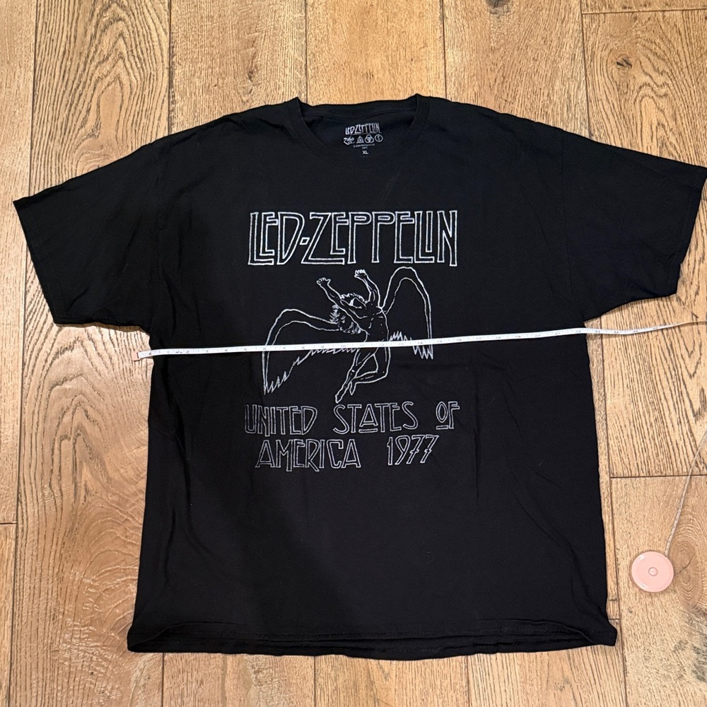 Led Zeppelin Black Graphic Short-Sleeve Tee vintage band t-shirt - Picture 2 of 4